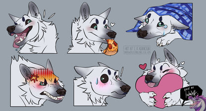 Wolf/Canine Pack - Customisable Telegram Sticker Base