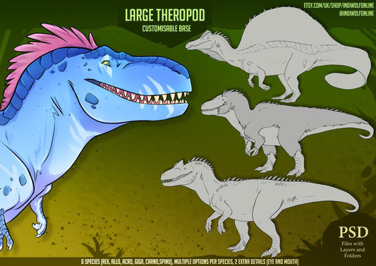 Large Theropod - Customisable Base