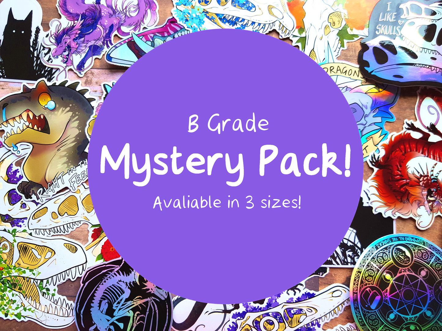 Mystery Sticker Pack - Mixed Vinyl Sticker Bundle - B Grade