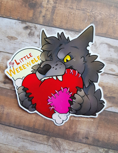 My Little Werewolf - White Vinyl Sticker