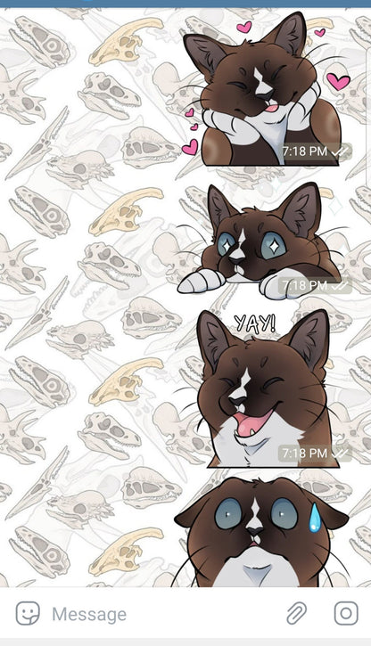 Cat Pack - Customisable Telegram Sticker Base