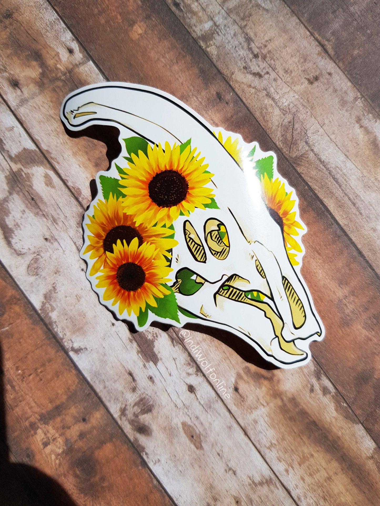 Sunflower - White Vinyl Sticker